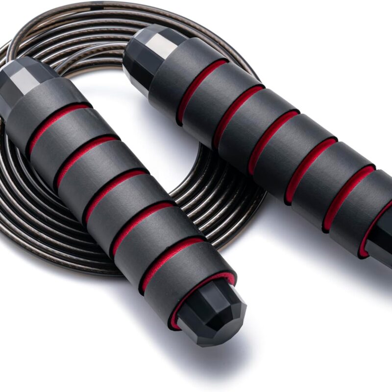 Jump Rope, Adjustable Jump Ropes,Skipping Rope Tangle-Free Rapid Speed with Ball Bearings for Women Men Kids,Exercise & Slim Body Jumprope at Home School Gym