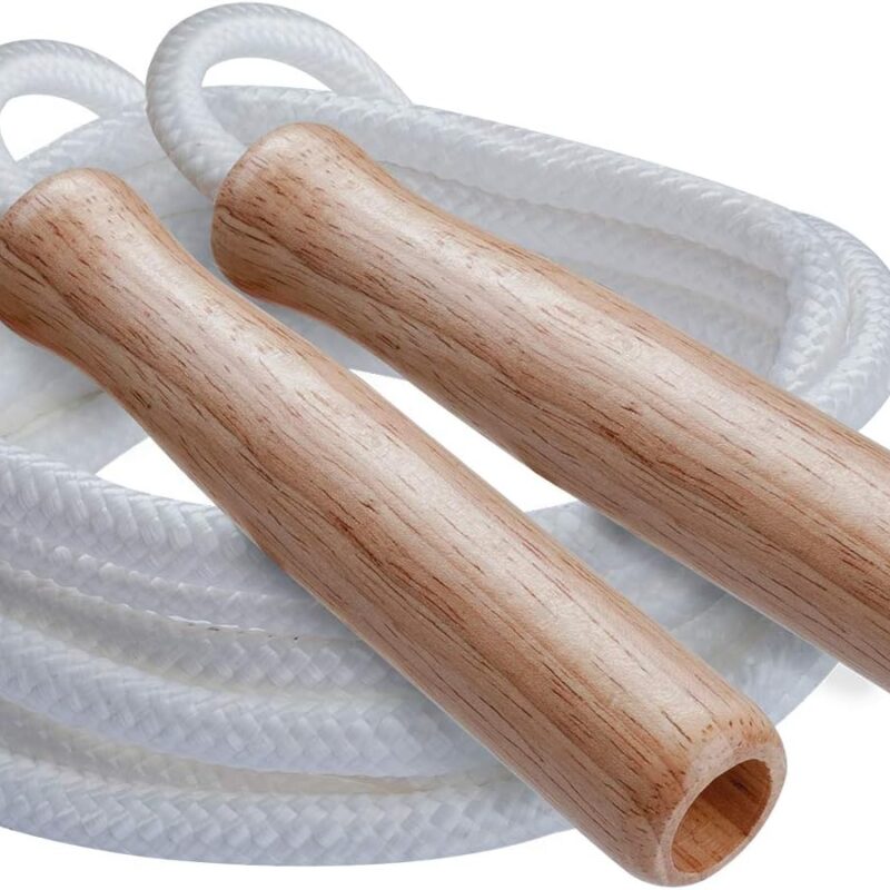 Series Classic Nylon Jump Rope with Wood Handles, 16-Feet (Single)